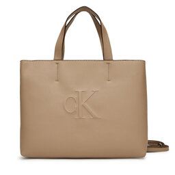 Calvin Klein Jeans Torebka Calvin Klein Jeans Sculpted Mini Ew Tote LV04K3111G Beżowy