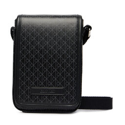 Calvin Klein Handy-Etui Calvin Klein Emblem Aop Coated Phone Crossbod LV04D1218G Schwarz
