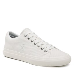 Tommy Hilfiger Πάνινα παπούτσια Tommy Hilfiger Th Hi Vulc Street Low Seersucker FM0FM04540 Seersucker/Tuscanbeige