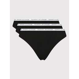Tommy Hilfiger Tommy Hilfiger 3er-Set Stringtangas UW0UW02829 Schwarz