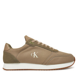Calvin Klein Jeans Αθλητικά Calvin Klein Jeans Runner Sock Laceup Mg Canvas YM0YM01217 Πράσινο