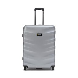 National Geographic Valiză Mare Rigidă National Geographic Arete N135HA.71.23 Silver