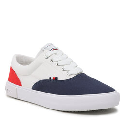 Tommy Hilfiger Sneakers aus Stoff Tommy Hilfiger Low Cut Lace-Up Sneaker T3X9-32826-0890 S Blue/White/Red