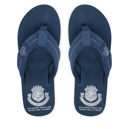 Tommy Hilfiger Zehentrenner Tommy Hilfiger Patch Hilfiger Beach Sandal FM0FM05804 Blau