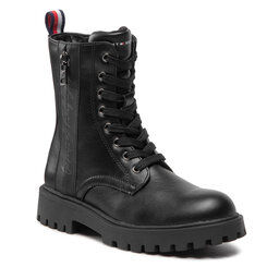 Tommy Hilfiger Kozačky Tommy Hilfiger Lace-Up Bootie T3A5-32391-1355 M Black 999