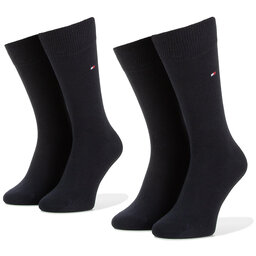 Tommy Hilfiger Set di 2 paia di calzini lunghi unisex Tommy Hilfiger 371111 Dark Navy 322