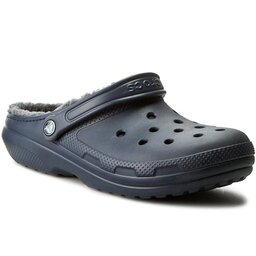 Crocs Чехли Crocs Classic Lined Clog 203591 Navy/Charcoal