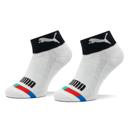Puma Sada 2 párů dětských vysokých ponožek Puma Kids Seasonal Quarter 2P 938007 White Combo 01