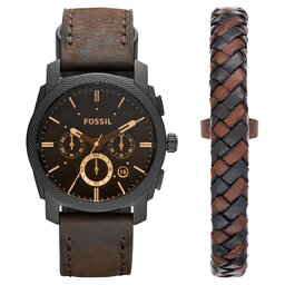Fossil Ρολόι Fossil Machine FS5251SET Brown/Black