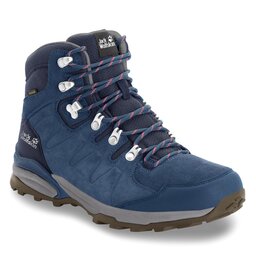 Jack Wolfskin Trekkingschuhe Jack Wolfskin Refugio Texapore Mid W 4050871 Dark Blue / Grey