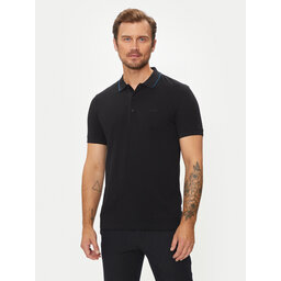 BOSS Boss Polo marškinėliai Paule 4 50506195 Juoda Slim Fit