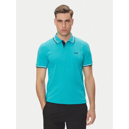 BOSS BOSS Pólóing Paul 50506193 Türkizkék Slim Fit