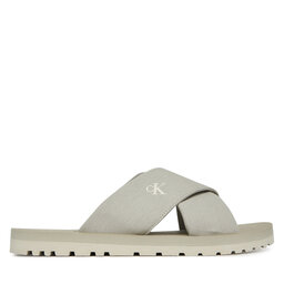 Calvin Klein Jeans Šľapky Calvin Klein Jeans Cross Sandal Crxs Tx YM0YM01223 Sivá