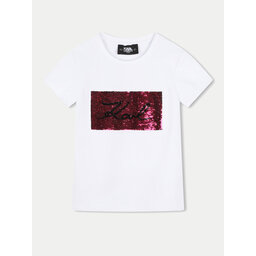 Karl Lagerfeld Kids Karl Lagerfeld Kids Póló Z30210 S Fehér Regular Fit