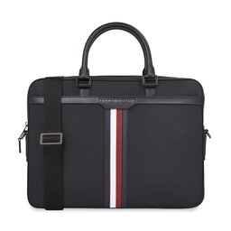 Tommy Hilfiger Torba na laptopa Tommy Hilfiger Th Coated Canvas Computer Bag AM0AM11531 Black BDS