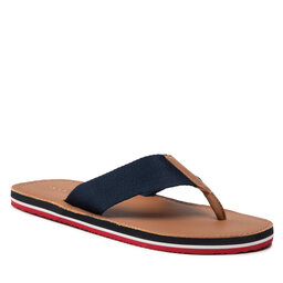 Tommy Hilfiger Джапанки Tommy Hilfiger Elevated Leather Beach Sandal FM0FM03980 Natural Cognac GTU