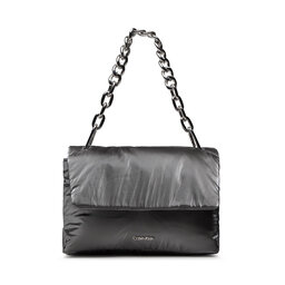 Calvin Klein Rankinė Calvin Klein Linked Shoulder Bag Metallic K60K608900 Dark Silver
