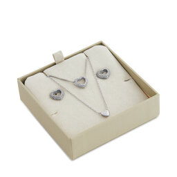 Guess Kaklarotas un auskaru komplekts Guess JUBS05 076JW Sudraba
