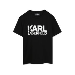 Karl Lagerfeld Kids Karl Lagerfeld Kids Marškinėliai Z30435 S Juoda Regular Fit