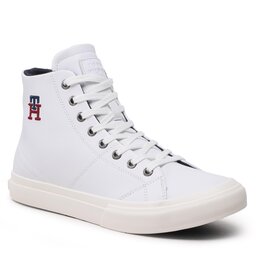 Tommy Hilfiger Tenisice Tommy Hilfiger Th Hi Vulc Street Leather FM0FM04739 White YBS