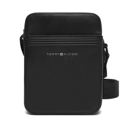 Tommy Hilfiger Τσαντάκι Tommy Hilfiger Th Business Leath Mini Reporter AM0AM13215 Μαύρο