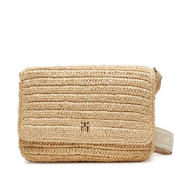 Tommy Hilfiger Дамска чанта Tommy Hilfiger Spring Logo Conv Crossover AW0AW17224 Бежов