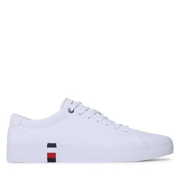 

Снікерcи Tommy Hilfiger Corporate Leather Detail Vulc FM0FM04589 White YBS, Білий
