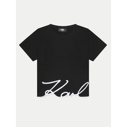 Karl Lagerfeld Kids Karl Lagerfeld Kids Póló Z30212 S Fekete Regular Fit