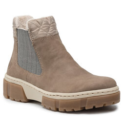 Rieker Polokozačky Rieker X8674-64 Beige 1