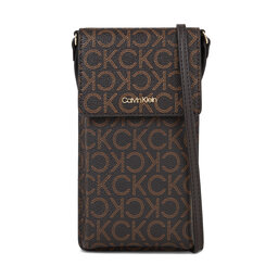 Calvin Klein Pouzdro na mobil Calvin Klein Ck Must Phone Pouch Xbody-Mono K60K611323 Brown Mono 0HD