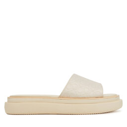 Calvin Klein Παντόφλες Calvin Klein Flatform Slide Jacq HW0HW02461 Εκρού