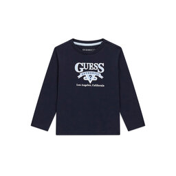 Guess Guess Bluse N6YI12 K3800 Dunkelblau Regular Fit