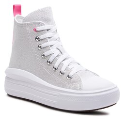 Converse Baskets Converse Chuck Taylor All Star Move Platform Sparkle A06332C White/Oops Pink/White
