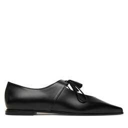 Max Mara Półbuty Max Mara Laceup 2524526111600 Czarny