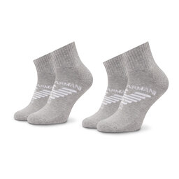 Emporio Armani Ankelstrumpor dam 2-pack Emporio Armani 292304 2F258 00047 Grigio Chiaro Melange