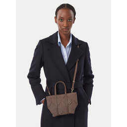 Calvin Klein Handtasche Calvin Klein Woven Sueded Mini Tote Crossbody LV04F3696G Braun