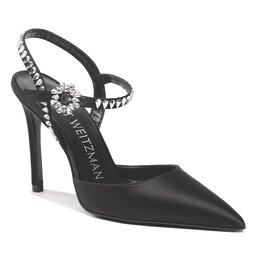 Stuart Weitzman Sandały Stuart Weitzman Gmcut 100 Ankstrp Pm Black