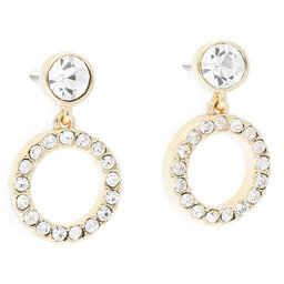 Coach Boucles d'oreilles Coach Halo Pve Drp Std C9325 Gold/Clear