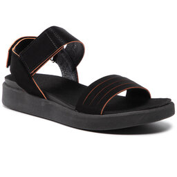 Edeo Sandaler Edeo 3703-1307 Czarny Z Pomarańczem