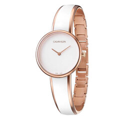 Calvin Klein Часовник Calvin Klein Bangle Adjustable K4E2N616 White/Gold