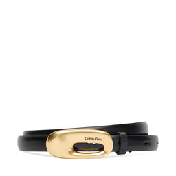 Calvin Klein Pasek Damski Calvin Klein Elongated Chucnhy Buckle 15Mm LV04F7022G Czarny