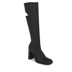 Calvin Klein Jeans Kozaki Calvin Klein Jeans Long Heel Zip Boot Cut Out Edgy YW0YW01253 Triple Black 0GT