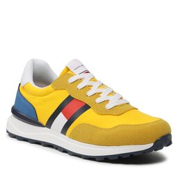 Tommy Hilfiger Sneakers Tommy Hilfiger Flag Low Cut Lace-Up Sneaker T3X9-32886-1587 S Yellow/Royal