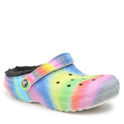 Crocs Παντόφλες Crocs Classic Lined Spray Dye 208045 White/Multi