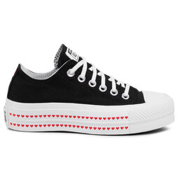 

Кеди Converse Ctas Lift Ox 567158C Black/University Red/White, Чорний