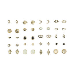 Pieces Sada 20 párů náušnic Pieces Pclona Mega Pack Earrings D2d 17153167 Zlatá