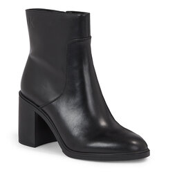 Calvin Klein Jeans Stiefeletten Calvin Klein Jeans Mid Block Heel Boot Lth Wn YW0YW01259 Triple Black 0GT