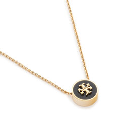 

Намисто Tory Burch Kira Enamel Pendant Necklace 90549 Tory Gold/Black 720, Золотий