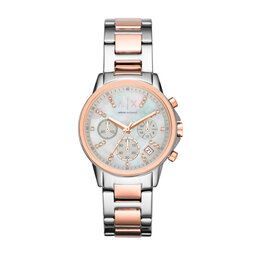 Armani Exchange Klocka Armani Exchange Lady Banks Chronograph AX4331 Silver/Rose