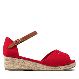 Tommy Hilfiger Espadrilky Tommy Hilfiger Rope Wedge Sandal T3A7-32185-0048 M Červená
